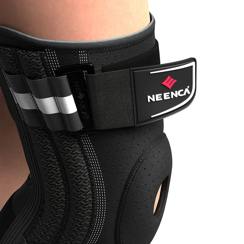 NEENCA-Joelho Brace com Patella Gel Pad e Estabilizadores Laterais, Suporte de Joelho para Artrite, Recuperação de Lesão Menisca